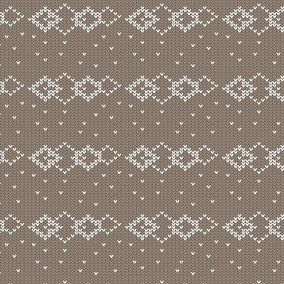 棕色和白色菱形与斑点针织图案背景重叠图片下载