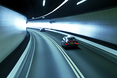的士在香港狮子山隧道图片下载