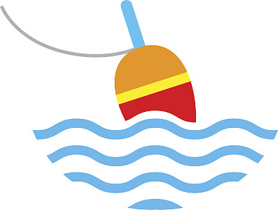 垂钓浮球矢量图标图片下载