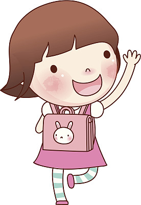 拿着书包的女孩的肖像图片下载