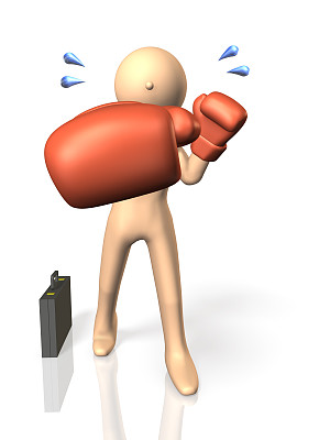 商人出拳。图片下载