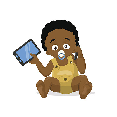 一个有小玩意的非洲小孩图片下载