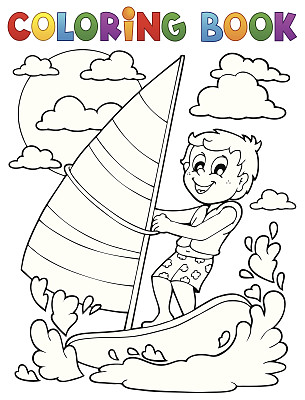 彩色书水上运动主题1图片下载