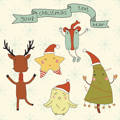 圣诞节的卡通人物图片下载