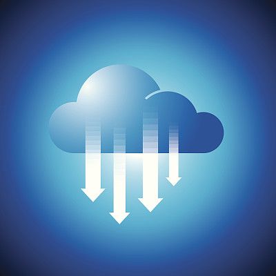 云计算和箭头。图片下载