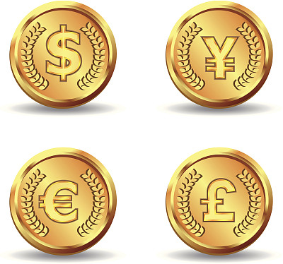 金色货币硬币图标图片下载