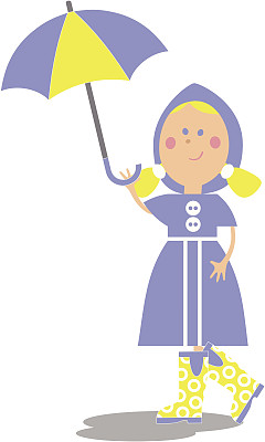 带着伞的女孩图片下载