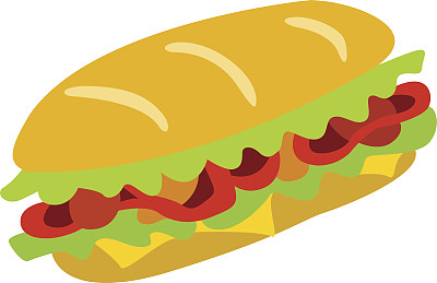 三明治矢量图标。图片下载