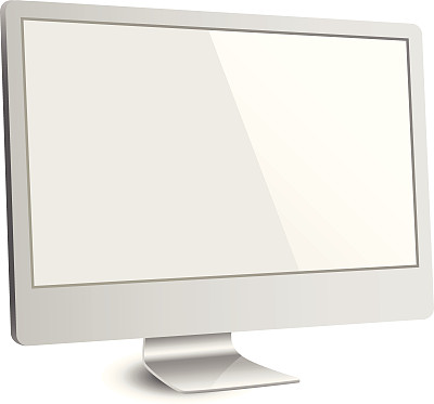银色黑屏电脑显示器图片下载