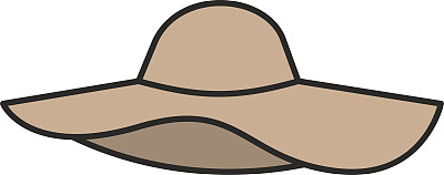 女人的沙滩帽图标图片下载