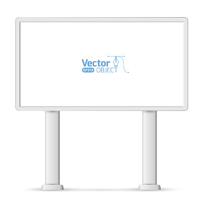 巨大的空白，空白，白色的广告牌屏幕图片下载
