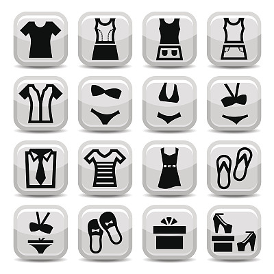 时尚服装的图标图片下载