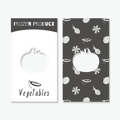 手绘轮廓。蔬菜的名片图片下载