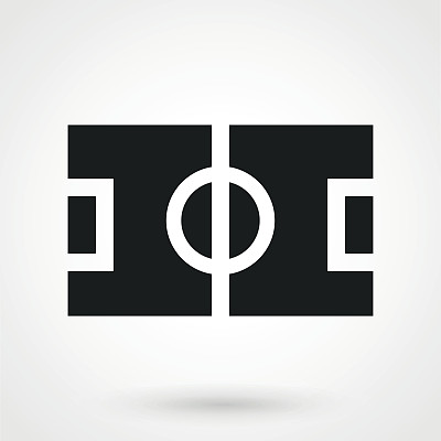 足球场图标在一个简单的风格图片下载