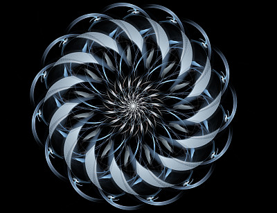 彩色抽象分形插画图片下载