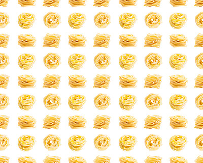 无缝模式。蛋面巢孤立在白色背景上图片下载