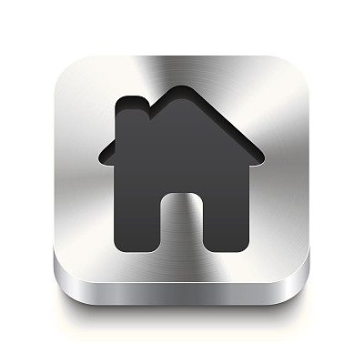 方形金属按钮透视房图标图片下载