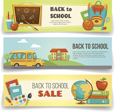 回到学校0横幅。图片下载