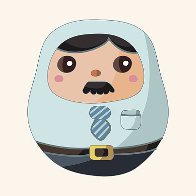 俄罗斯传统木制玩偶，主题元素图片下载