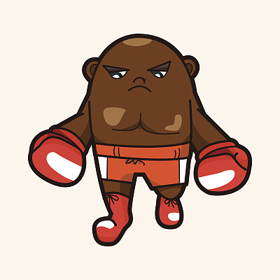 拳击手主题元素图片下载