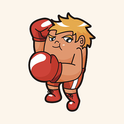 拳击手主题元素图片下载
