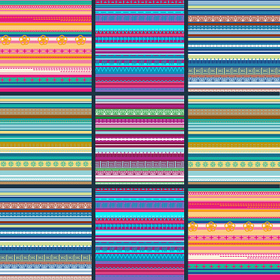 一套无缝几何条纹图案图片下载