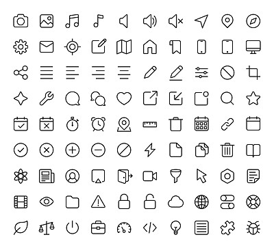 黑白科技图标图片下载