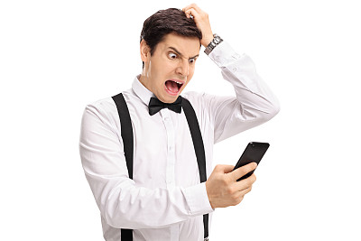 愤怒的新郎在看手机图片下载