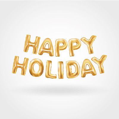 节日快乐的金色气球图片下载