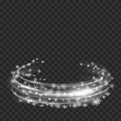 闪闪发光的白色光环和雪花图片下载