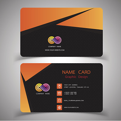 名片设计套装。矢量插图。图片下载