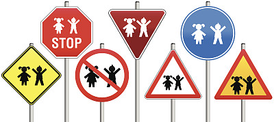 路标的孩子图片下载