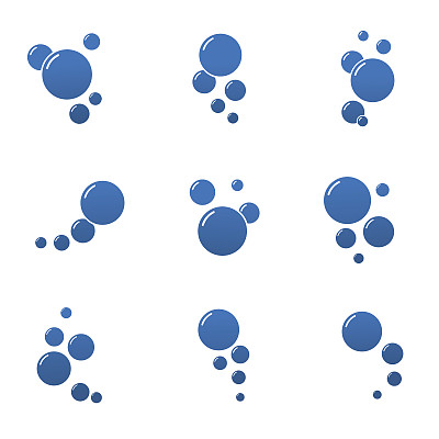 气泡向量图标设置。图片下载