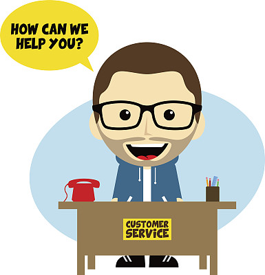 客服台卡通人物图片下载