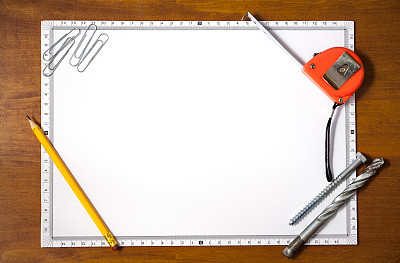 办公室桌面视图-工程师。图片下载