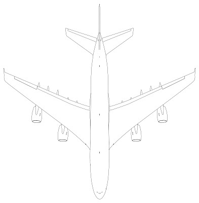 线架飞机图纸。俯视图图片下载
