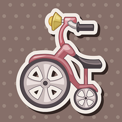 交通自行车主题元素向量，eps图片下载