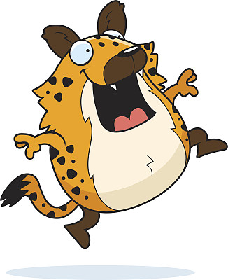 卡通鬣狗跳图片下载