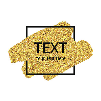 矢量金色画笔描边图片下载