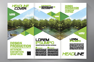 宣传册3折传单设计a4模板。图片下载