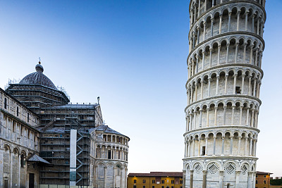 意大利，大教堂，比萨浸信会塔和米拉宫广场图片下载