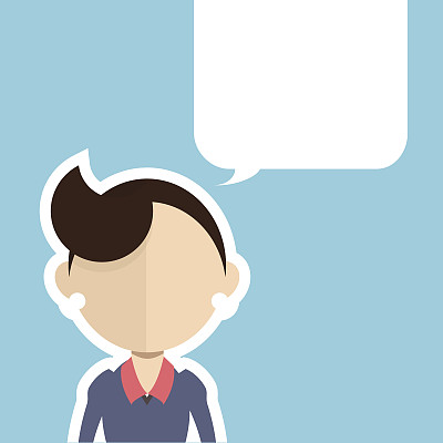 带插图的棕色头发女孩在说话图片下载