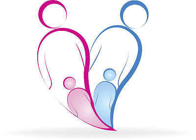 家庭爱心的象征图标图片下载