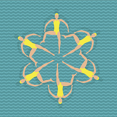 花样游泳运动员图片下载