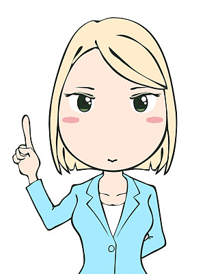 人差し指を立てている女性图片下载