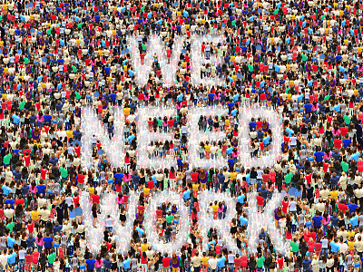 人群与题词，我们需要工作图片下载