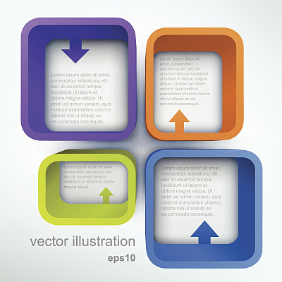 抽象的三维矢量插图与文本的地方图片下载