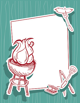 手绘烧烤元素图片下载