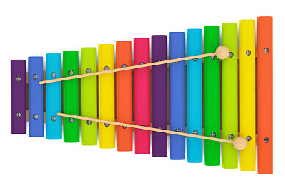 彩色木琴与木槌图片下载