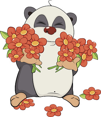 熊。熊猫。卡通图片下载